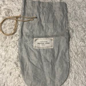 Vintage washed Belgian linen bag stores